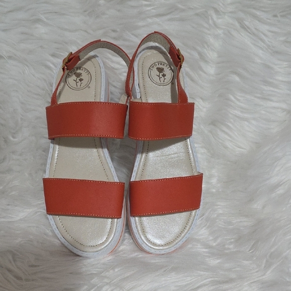 Orange Platform Sandal - Picture 2 of 5